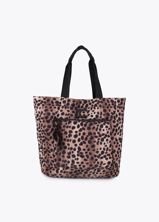 Shopper en Nylon Imprimé Animal