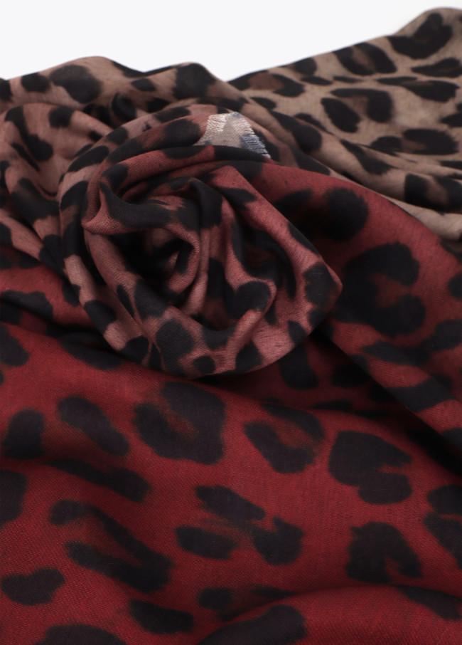 Fular animal print degradado 100x200cm