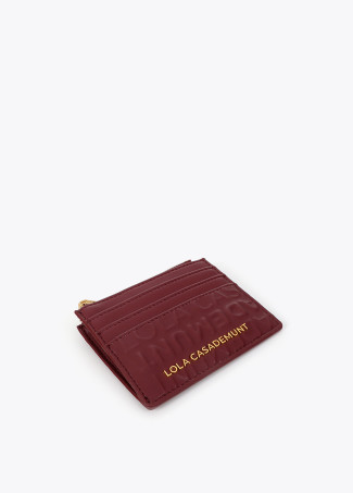 Basic Card Holder with Logo Stitch