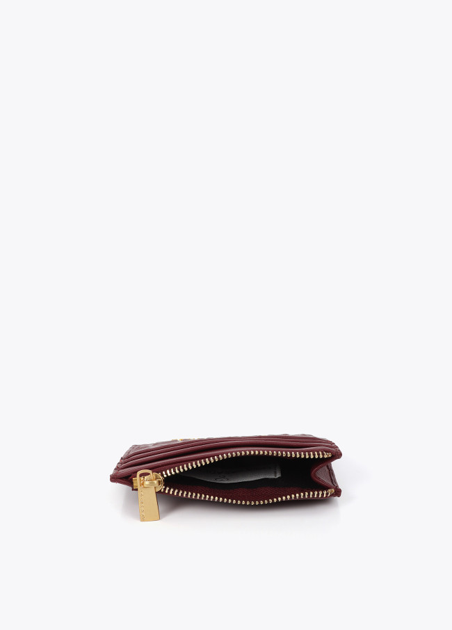 Basic Card Holder with Logo Stitch