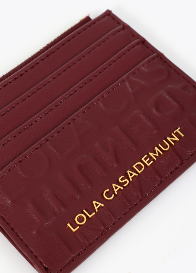 Basic Card Holder with Logo Stitch