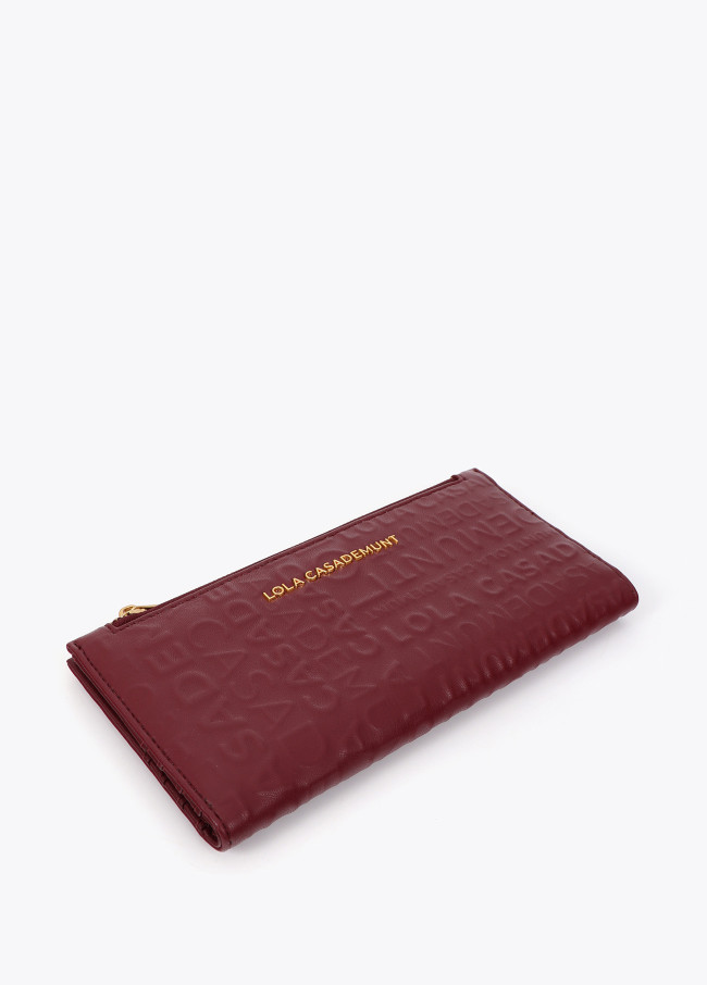 Porte-monnaie de base avec logo en surpiqûres