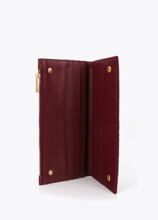 Porte-monnaie de base avec logo en surpiqûres