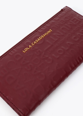 Porte-monnaie de base avec logo en surpiqûres