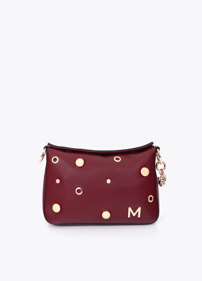 Faux Leather Studded Crossbody