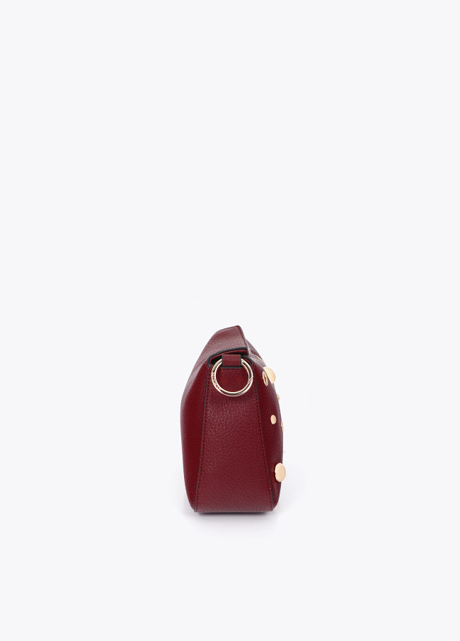 Sac bandoulière effet cuir clouté