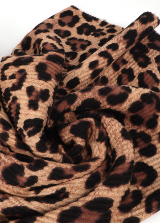 Foulard plissé dégradé motif animal