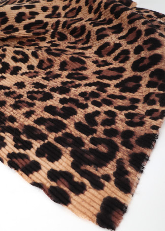 Fular plisado animal print