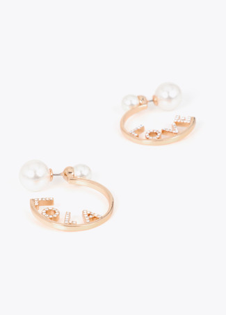 Double Pearl Combined Earring