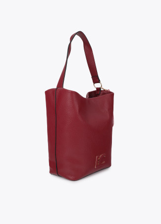 Shopper con detalle logo en el asa y pompones