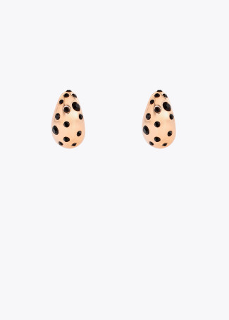 Boucles d'Oreilles Goutte Cristaux Noirs