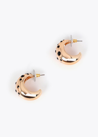 Boucles d'Oreilles Goutte Cristaux Noirs