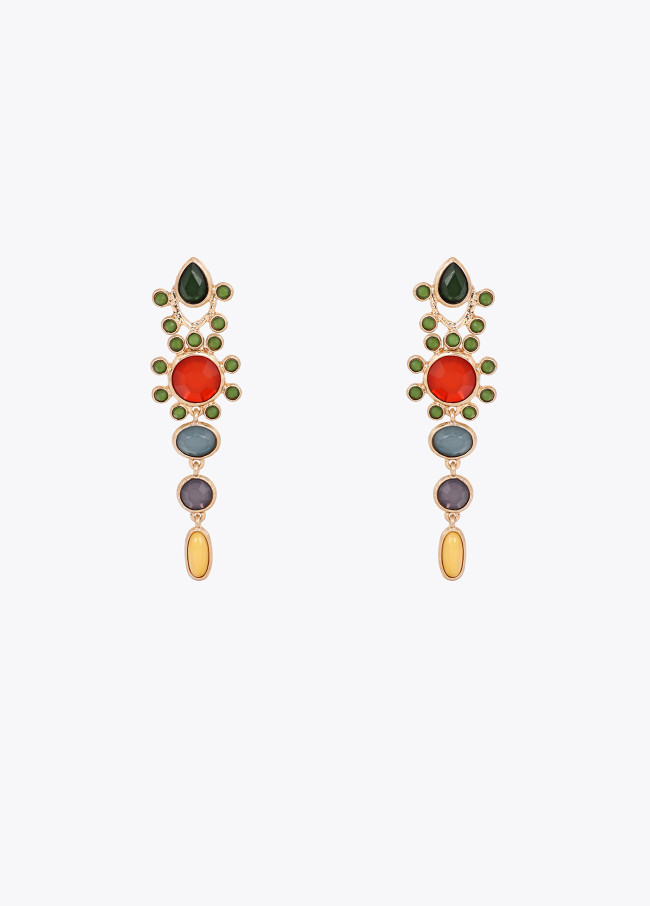 Multicolor Ohrringe mit Kristallen