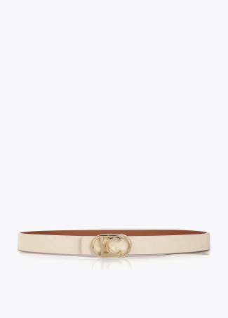 Thin Reversible Belt with Oval Buckle