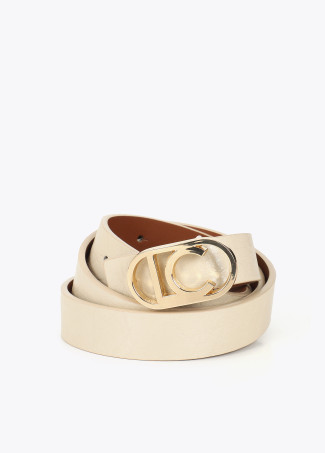 Cinturón fino reversible hebilla ovalada