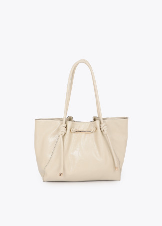 Shopper avec Tube Métallique et Logo Découpé