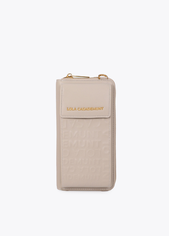 Étui pour portable avec logo piqué