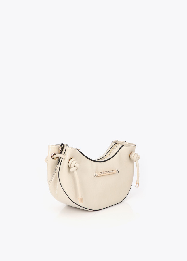 Sac Bandoulière Demi-lune avec Détail Logo...
