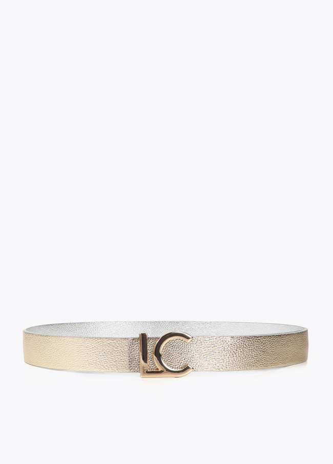 Ceinture Réversible Métallisée Boucle LC