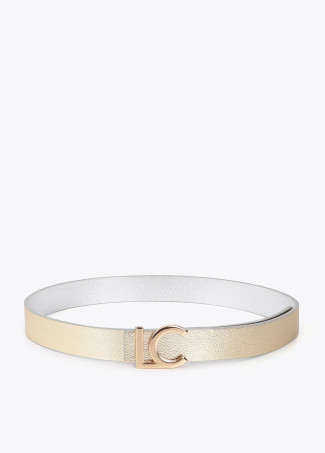 Reversible Metallic Belt with LC Buckle