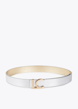 Ceinture Réversible Métallisée Boucle LC
