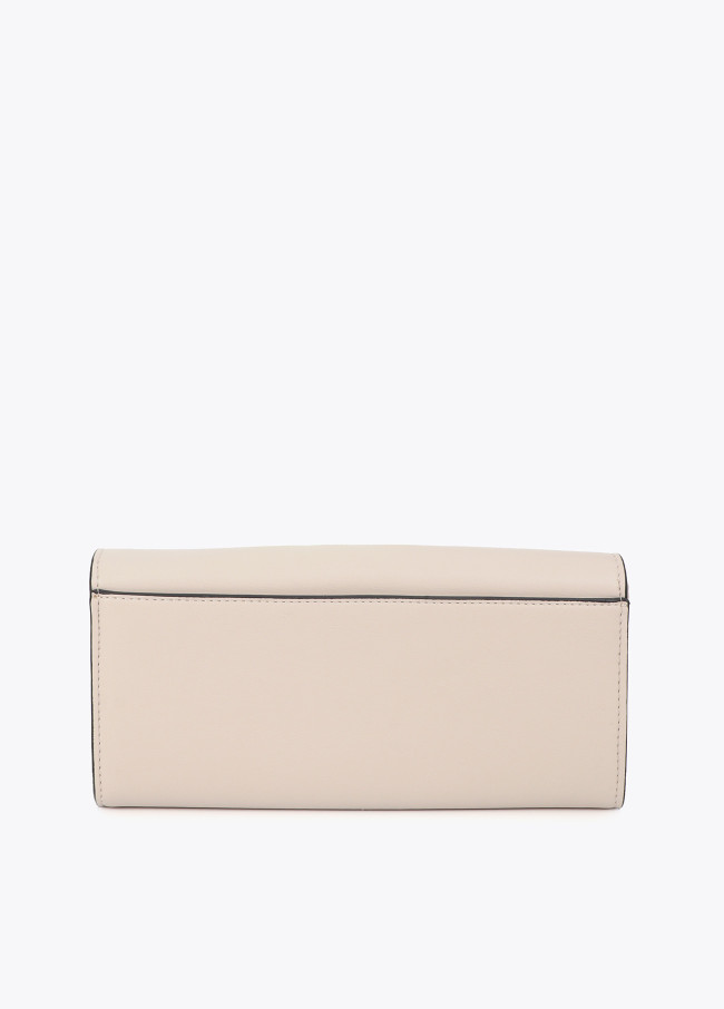 Portefeuille effet cuir à œillets