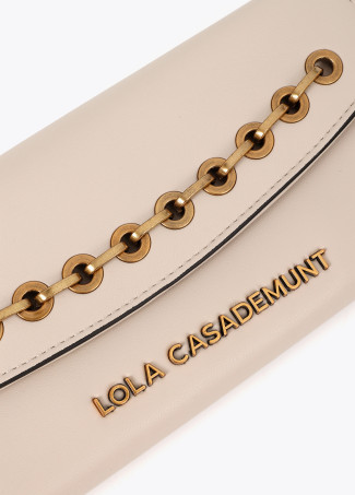 Portefeuille effet cuir à œillets