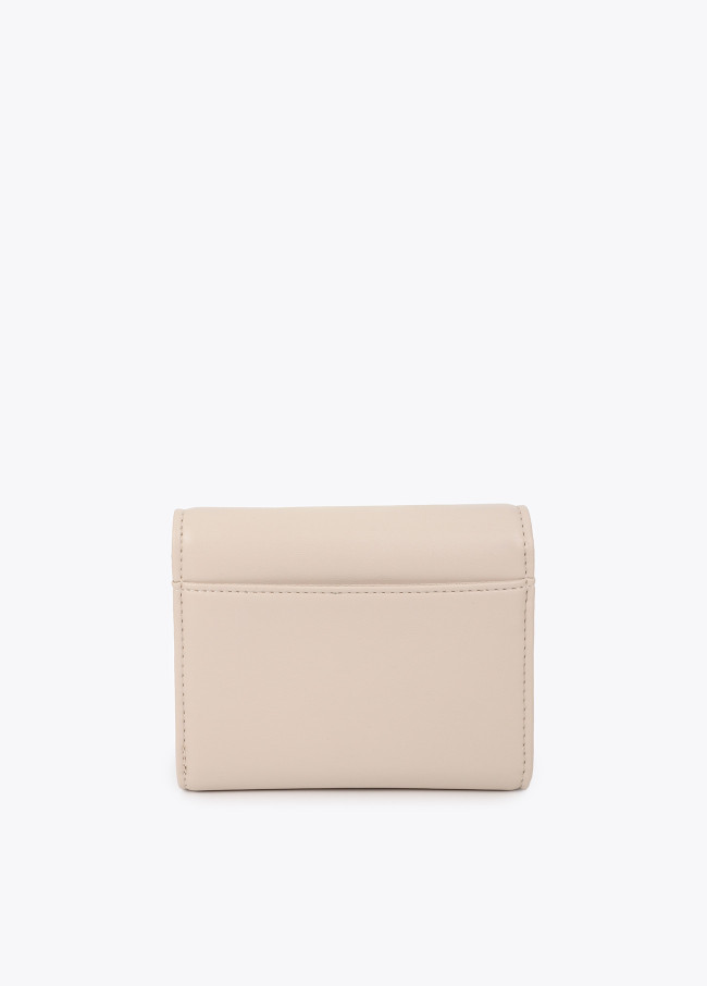 Porte-monnaie effet cuir avec œillets