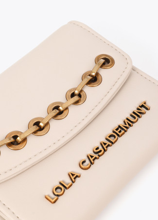 Porte-monnaie effet cuir avec œillets