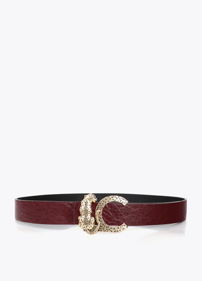 Reversible Belt with Animal Buckle