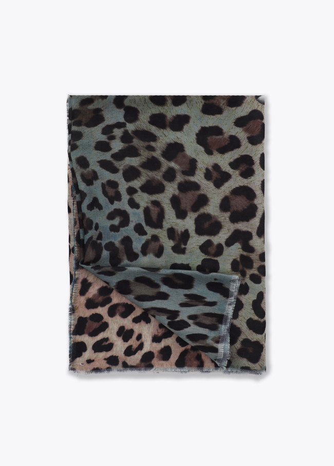 Fular animal print degradado 100x200cm