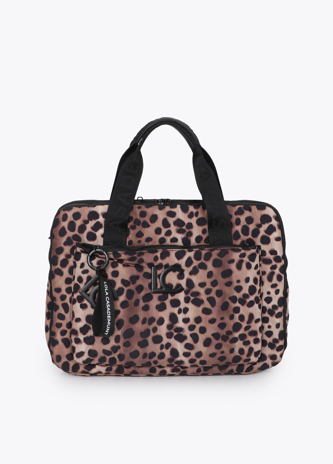 Malette pour Ordinateur en Nylon avec Imprimé Animal