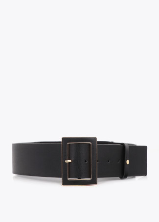 Elastic Sash Belt with Covered Buckle