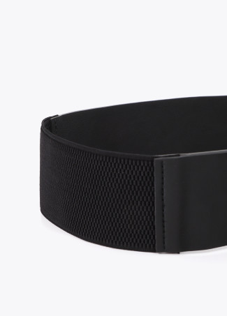Elastic Sash Belt with Covered Buckle