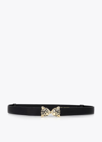 Adjustable Double Buckle Leopard Belt