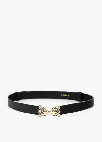 Adjustable Double Buckle Leopard Belt