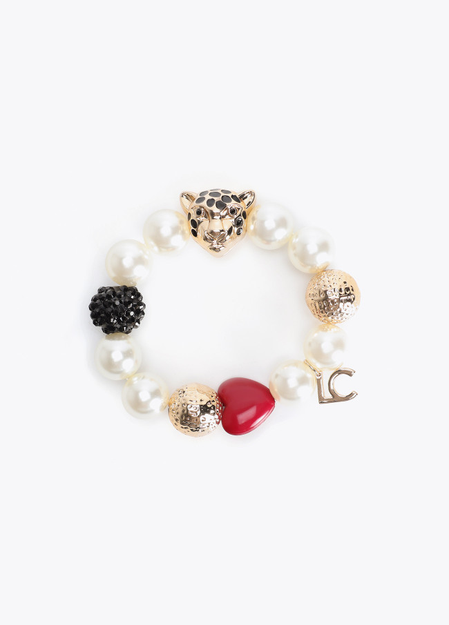 Pulsera perlas y charms