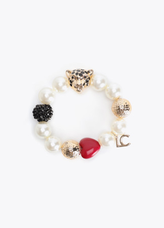 Pulsera perlas y charms