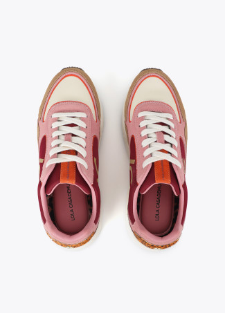 Running-Sneaker mit Kombi-Materialien und Leder