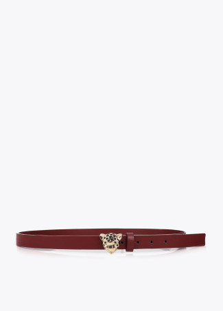Thin Belt Leopard Buckle