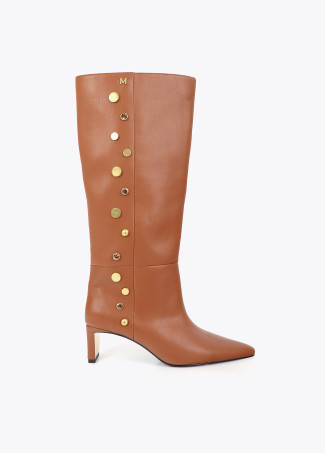 Botte haute avec applications bijoux