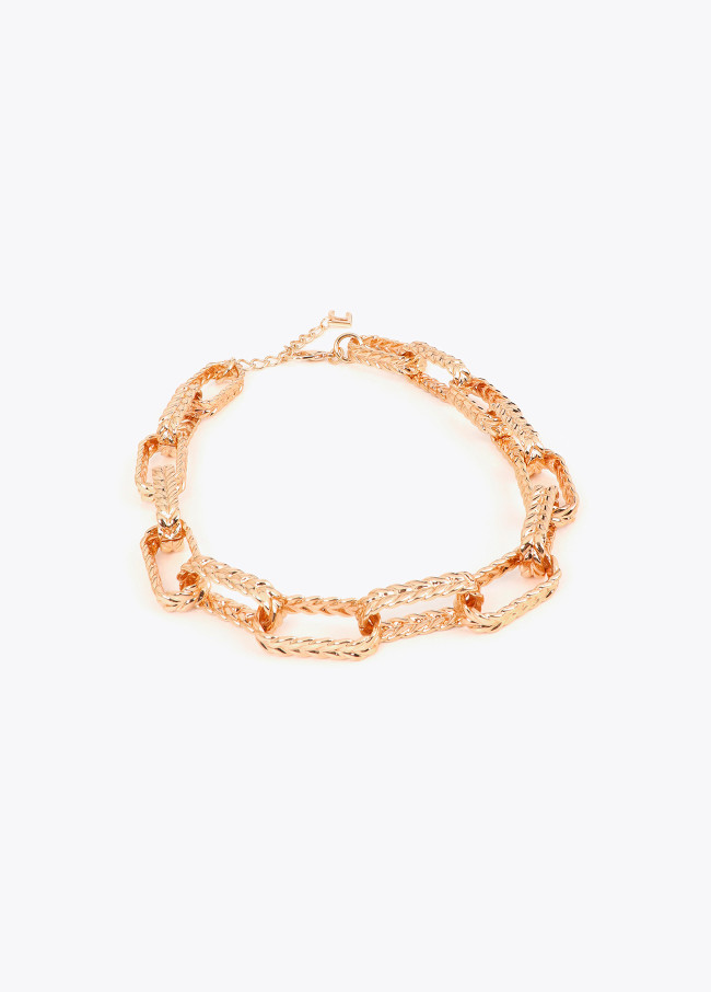 Collier chaîne texturée