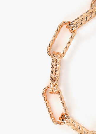 Collier chaîne texturée