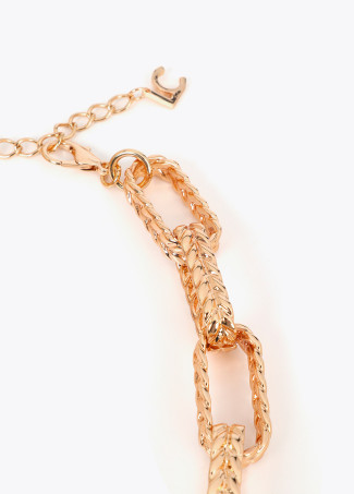 Collier chaîne texturée