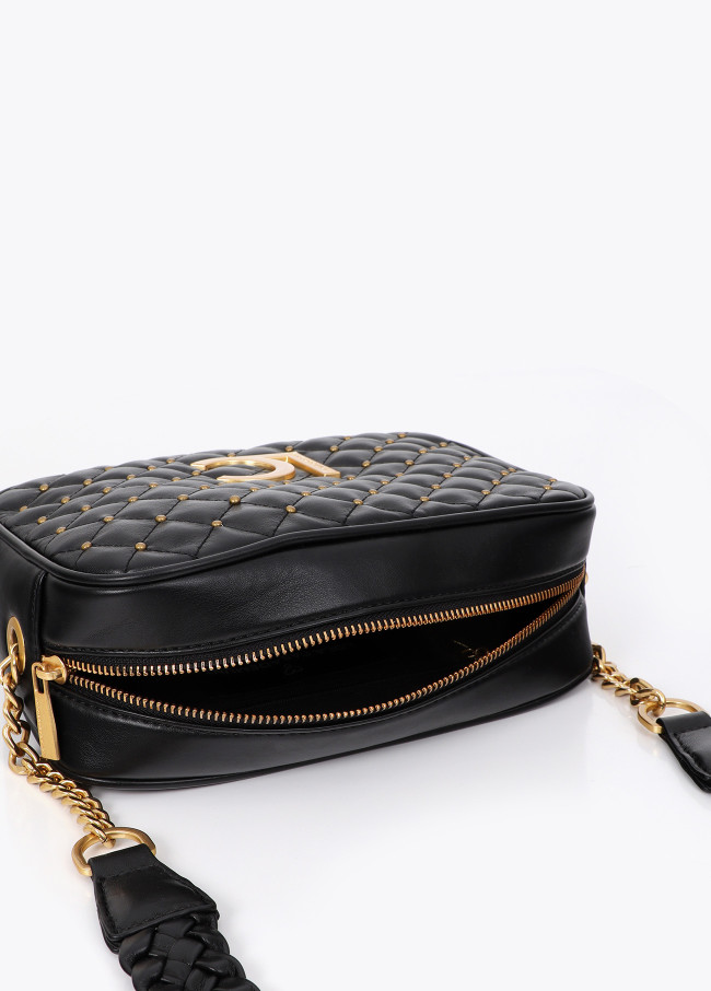 Quilted Crossbody Bag with Mini Studs