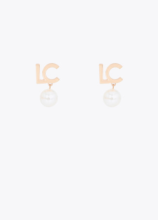Boucle d'oreille logo et perle