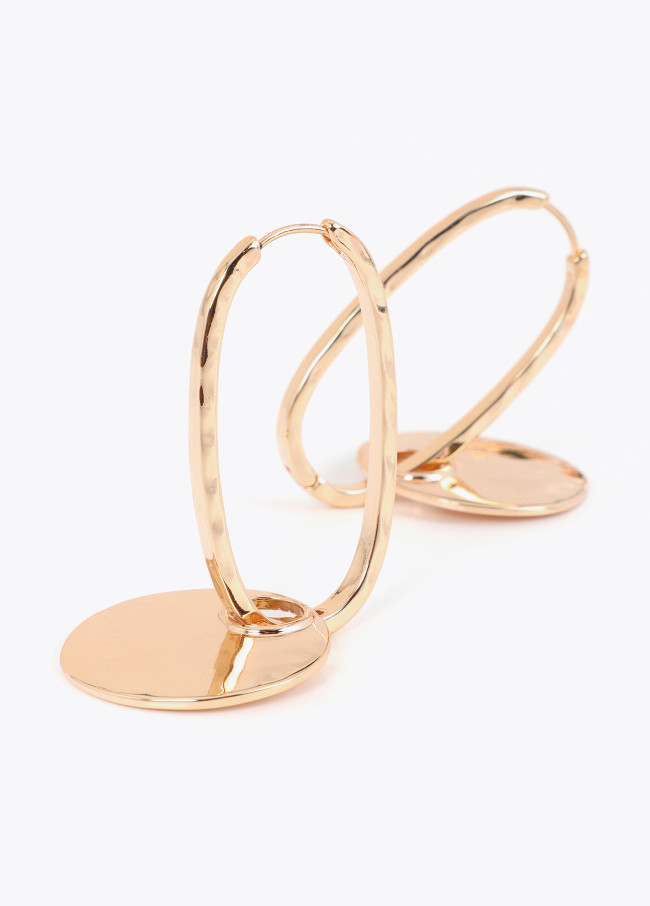 Detachable Oval Hoop Earring