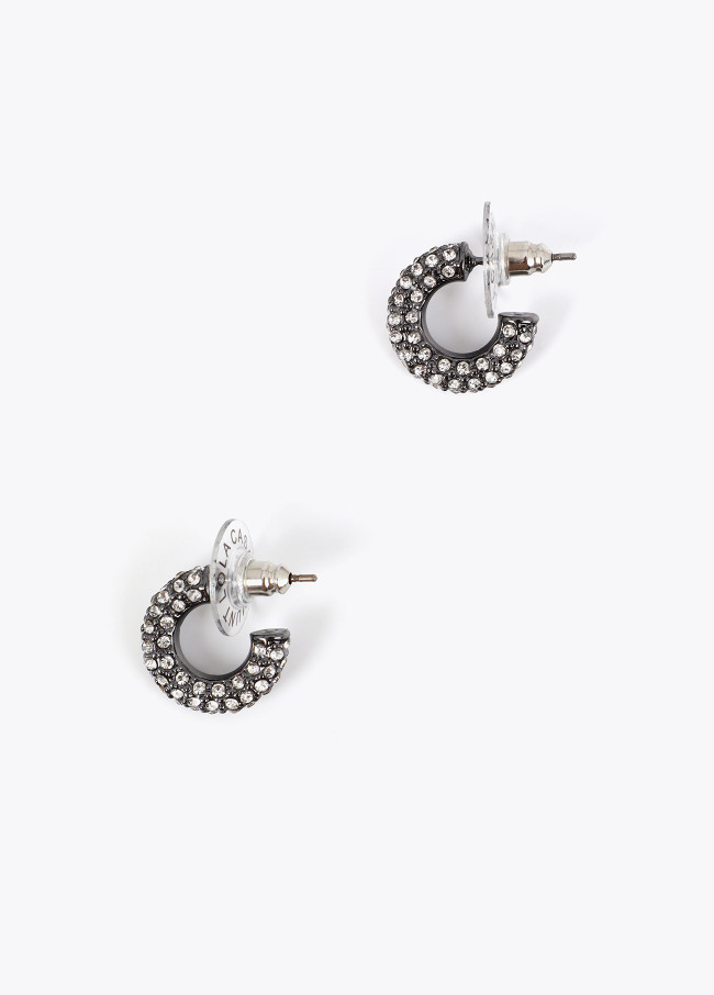 Pack pendientes aro cristales