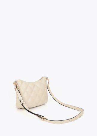Sac Bandoulière Matelassé avec Double Couture et Tirette Tubulaire
