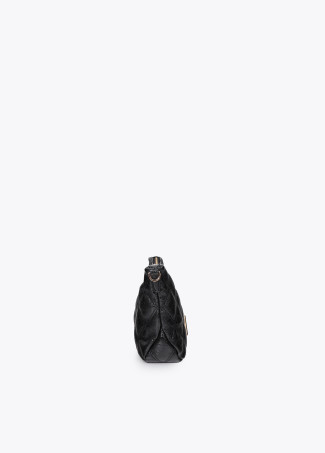 Sac bandoulière matelassé avec couture double et tirette tubulaire